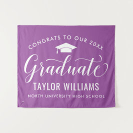 Tapete De Parede Parabéns ao Nosso Graduado Fim de Curso Roxo