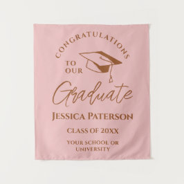 Tapete De Parede Parabéns Castanhos Rosa Bebês Para Nosso Formando