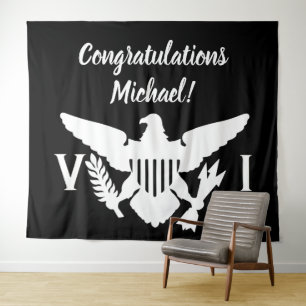 Tapete De Parede Parabéns das Ilhas Virgens dos EUA Bandeira Branca