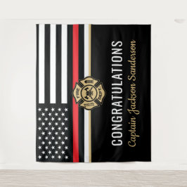 Tapete De Parede Parabéns do Sinalizador da Linha Vermelha do Bombe