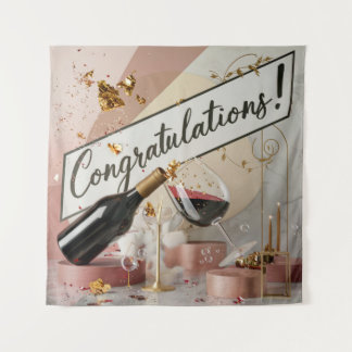 Tapete De Parede Parabéns Elegantes Saudações Mural #4