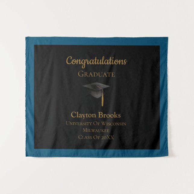 Tapete De Parede Parabéns Formando com Boné (Frente (Horizontal))