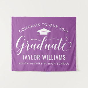Tapete De Parede Parabéns Graduado Fundo Roxo