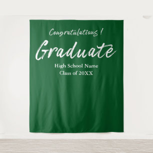 Tapete De Parede Parabéns Graduado Roteiro Verde Moderno