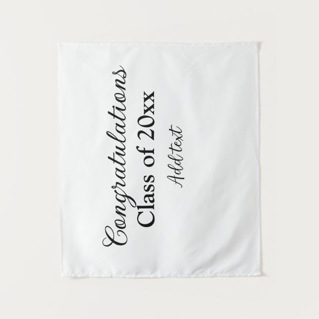 Tapete De Parede Parabéns simples de formatura adicionar turma mini (Frente)