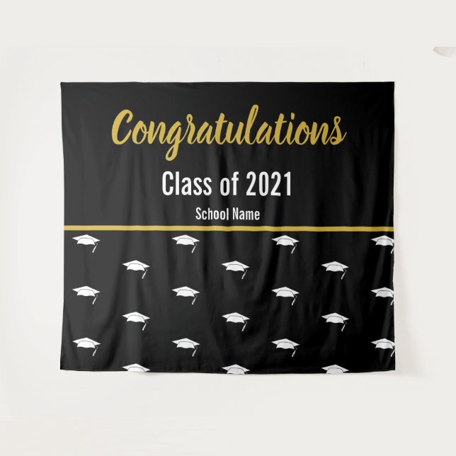 Tapete De Parede Parabéns Turma de Formatura 2021 (Frente (Horizontal))