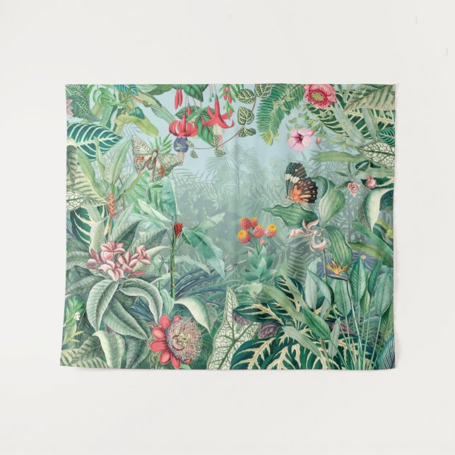 Tapete De Parede Paraíso da Floresta Tropical Fantástica (Frente (Horizontal))