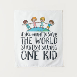 Tapete De Parede Parar a Campanha de Consciência e Amor para Crianç