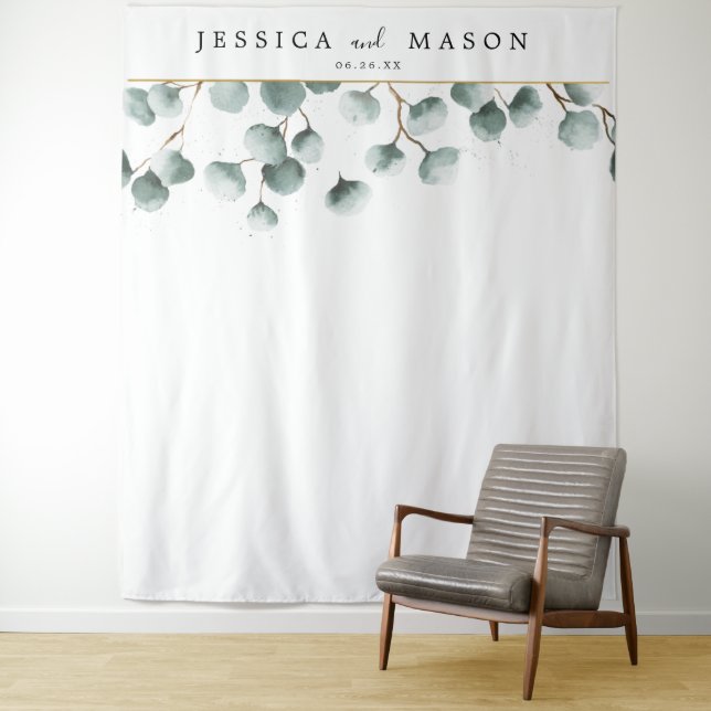 Tapete De Parede Paredes de fundo com folhagem de Eucalipto Cabine  (In Situ)