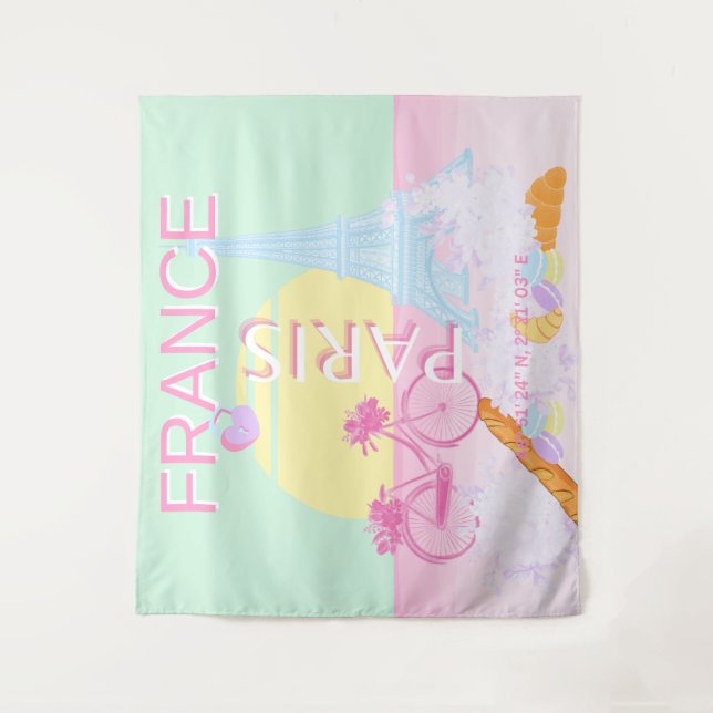 Tapete De Parede Paris, França, Viagem, Arte, Pré-Disquete, Pastel, (Frente)