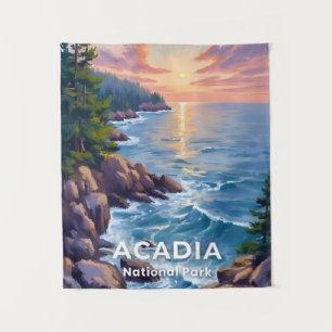 Tapete De Parede Parque Nacional Acadia Arte de Viagem Pintura Ma
