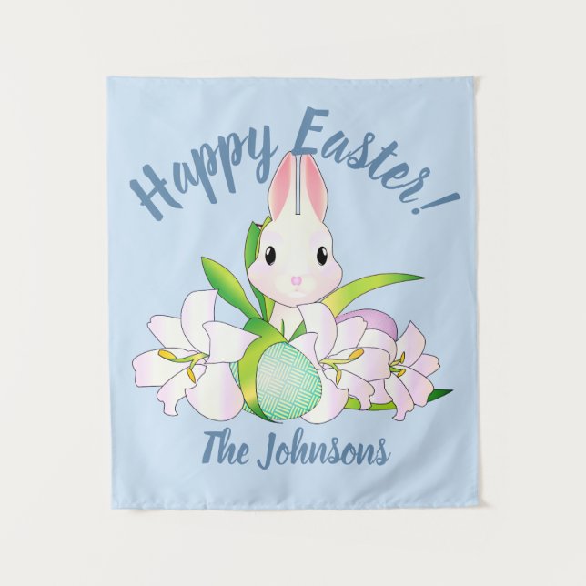 Tapete De Parede Páscoas Lily e Bunnies Doces (Frente)