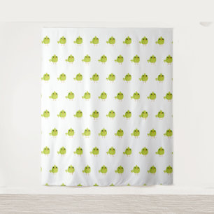 Tapete De Parede Passarinho Verde Fofo Desenho Animado