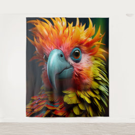 Tapete De Parede Pássaro Colorido