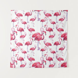 Tapete De Parede Pássaro Flamingo Watercolor Exótico