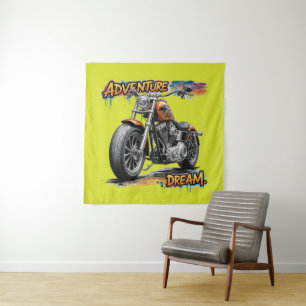 Tapete De Parede Passeio Sonho de Aventura / Moto Chopper Vintage
