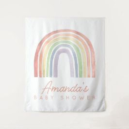 Tapete De Parede Pasta Aquarela Chá de fraldas Arco-Íris Fundo