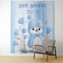 Tapete De Parede Pasta d'água azul Fundo Floral Azul