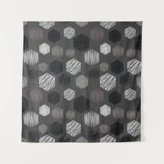 Tapete De Parede Pastéis Geométricos: Padrão Texturizado Vintage. (Frente)