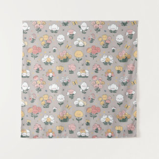 Tapete De Parede "Pastel Petal Parade"