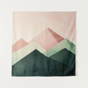 Tapete De Parede Pastel Ridge – Paisagem Geométrica de Montanha #1