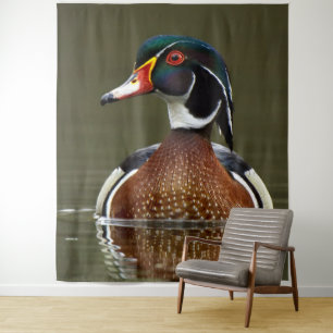 Tapete De Parede Pato de Madeira na Água