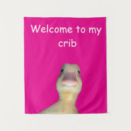 Tapete De Parede Pato Meme Divertido: Bem-vindo ao Meu Quarto Pato