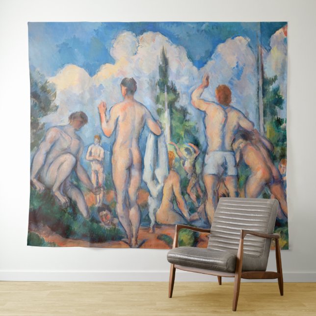 Tapete De Parede Paul Cezanne - Banhistas (In Situ (Horizontal))