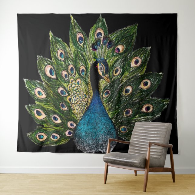 Tapete De Parede Pavão  (In Situ (Horizontal))