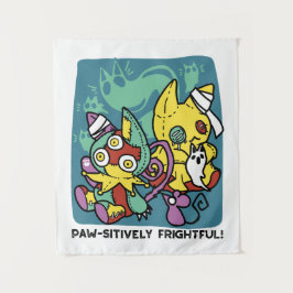 Tapete De Parede Paw-sitively Frightful | Monstrous Cats Halloween