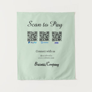 Tapete De Parede paypal venmo cartão visa scan para pagar QR mídia
