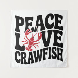 Tapete De Parede Paz Amor e Lagostim Cajun