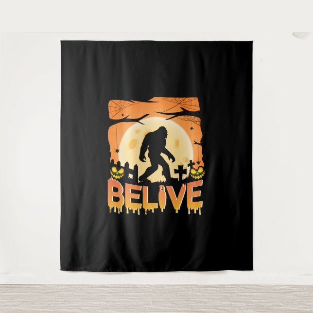 Tapete De Parede Pé-grande-das-bruxas do pesadelo do halloween (Frente)