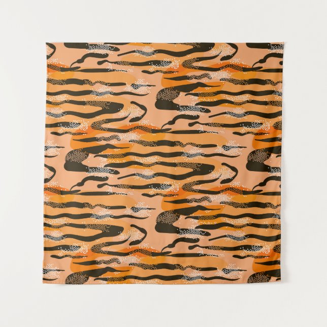 Tapete De Parede Peach Tiger Stripe (Frente)