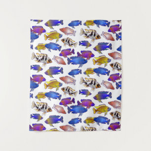Tapete De Parede Peacock Cichlid Fish Africano