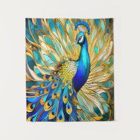 Peacock vibrante no estilo Art Nouveau Arte colori