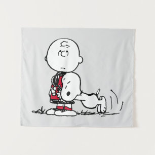 Tapete De Parede PEANUTS Padrão vermelho e preto