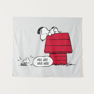 Tapete De Parede PEANUTS   Padrão vermelho e preto