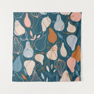 Tapete De Parede Pear na moda: Padrão Escandinavo Escuro