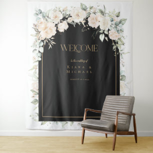 Tapete De Parede Pearl Blush Floral Wedding Backdrop ID989