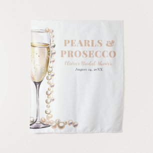 Tapete De Parede Pearls and Prosecco Chá de panela Photo Backdrop