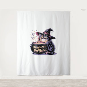 Tapete De Parede Peças Da Minha Poção, Kawaii Halloween Bruxa Cla