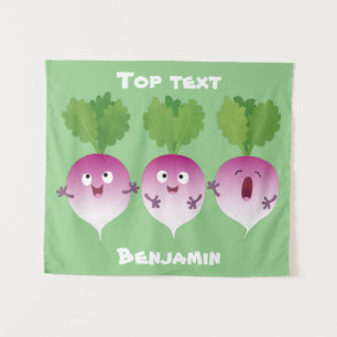 Tapete De Parede Pedra de desenho animada de verduras e legumes