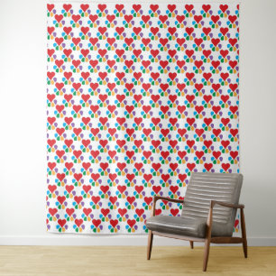 Tapete De Parede Pegadas De Padrões De Coração Decoram Com Amor!