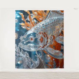 Tapete De Parede Peixe de Vidro|Peixe-Koi Limpo| Rug -