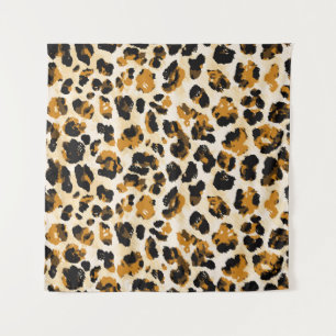 Tapete De Parede Pele-leopardo de aquarela, gradiente de coloração 