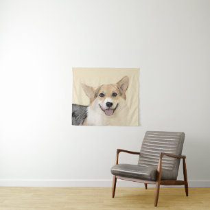 Tapete De Parede Pembroke Welsh Corgi - Pintura Original para Cacho