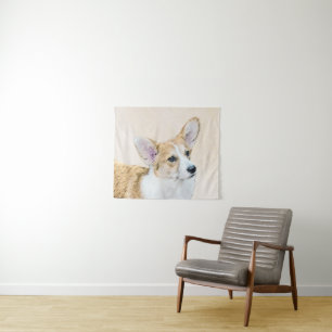 Tapete De Parede Pembroke Welsh Corgi - Pintura Original para Cacho