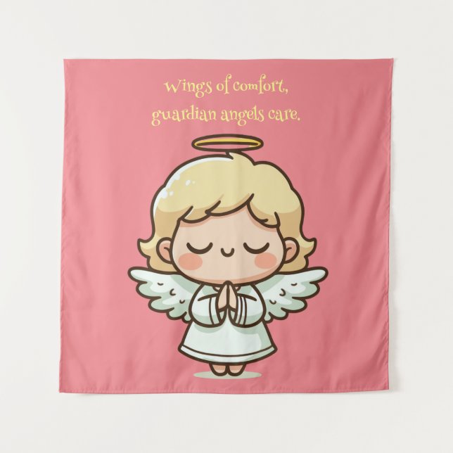 Tapete De Parede Pequeno Anjo de Oração (Frente)