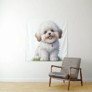 Tapete De Parede Pequeno e Bonito Cachorro Shu Tzu